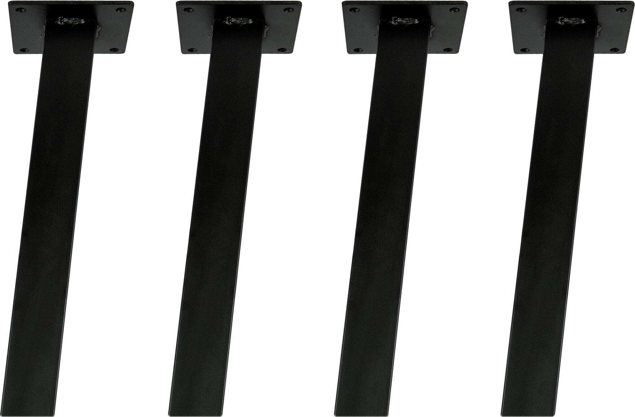 Natural Goods Berlin STANDARD Legs Schräg (96°), Tischbeine, Tischgestell, Esstisch, Schreibtisch, Bank, Couchtisch, Schwarz, 42cm 4xSTD_Legs_schwarz_42_5*5