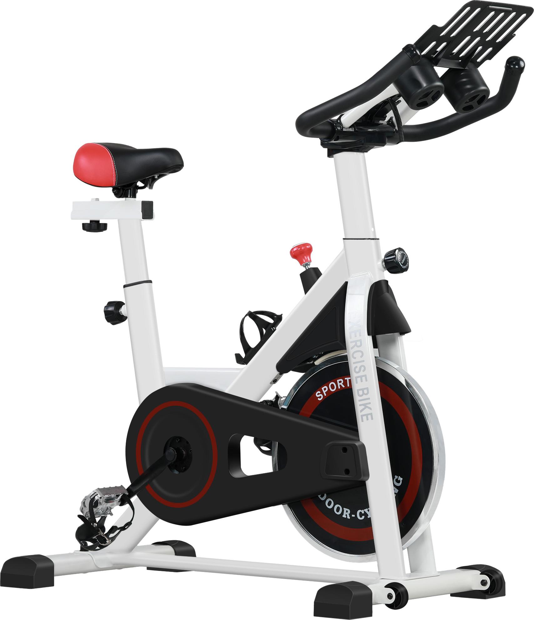 Ergometer, einstellbarer Widerstand, bis 120kg, Stahl, L103xB53xH100-114cm, Weiß/Schwarz