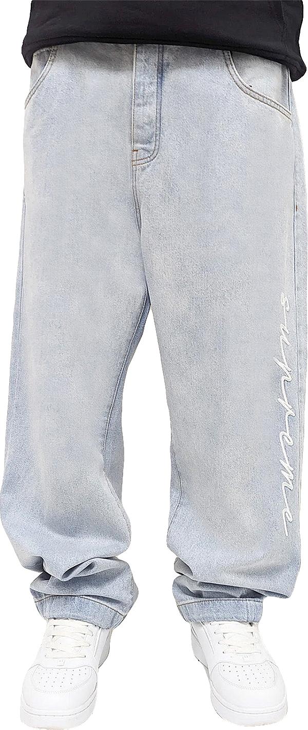 DADA Supreme Supreme Baggy Jeans mit Supreme-Stickerei Größe: 36W