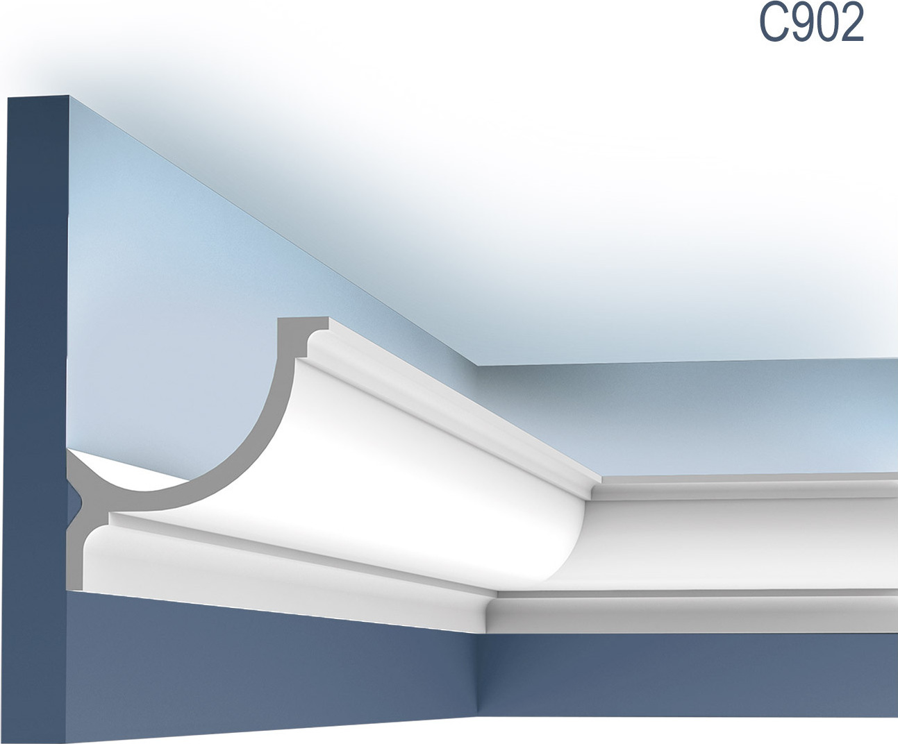 Orac Decor C902 LUXXUS Stuckprofil Stuck Gesims Eckleiste Deckengesims Profil 2m