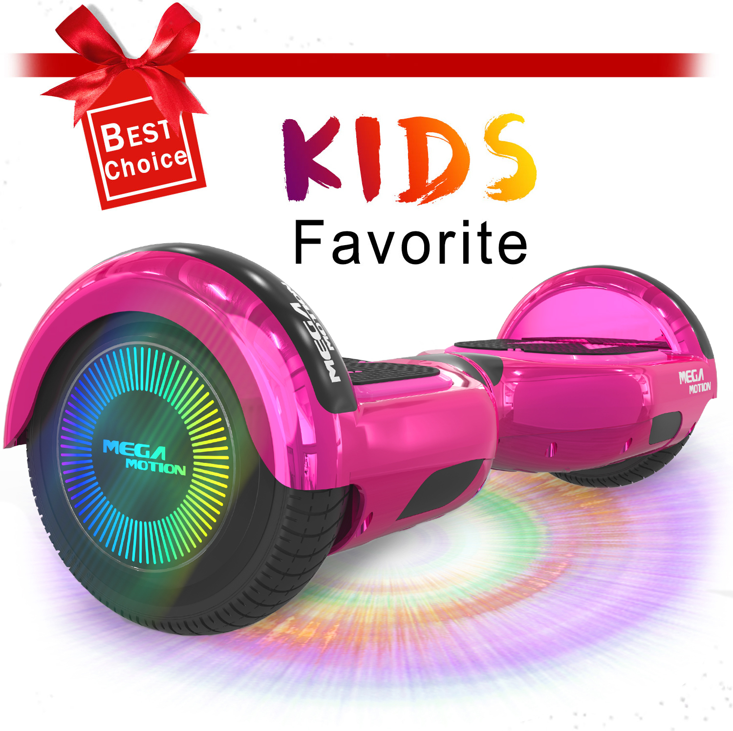 CITYSPORTS Hoverboard 6.5" Self Balance Scooter Elektro Skateboard mit Bluetooth Lautsprecher LED-Leuchten für Kinder und Erwachsene E1DT-1