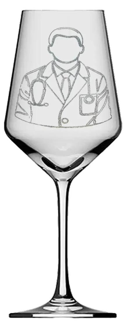 eXODA Weinglas für Ärzte graviert spülmaschinenfest 350 ml ideal für Wein sozial verantwortlich