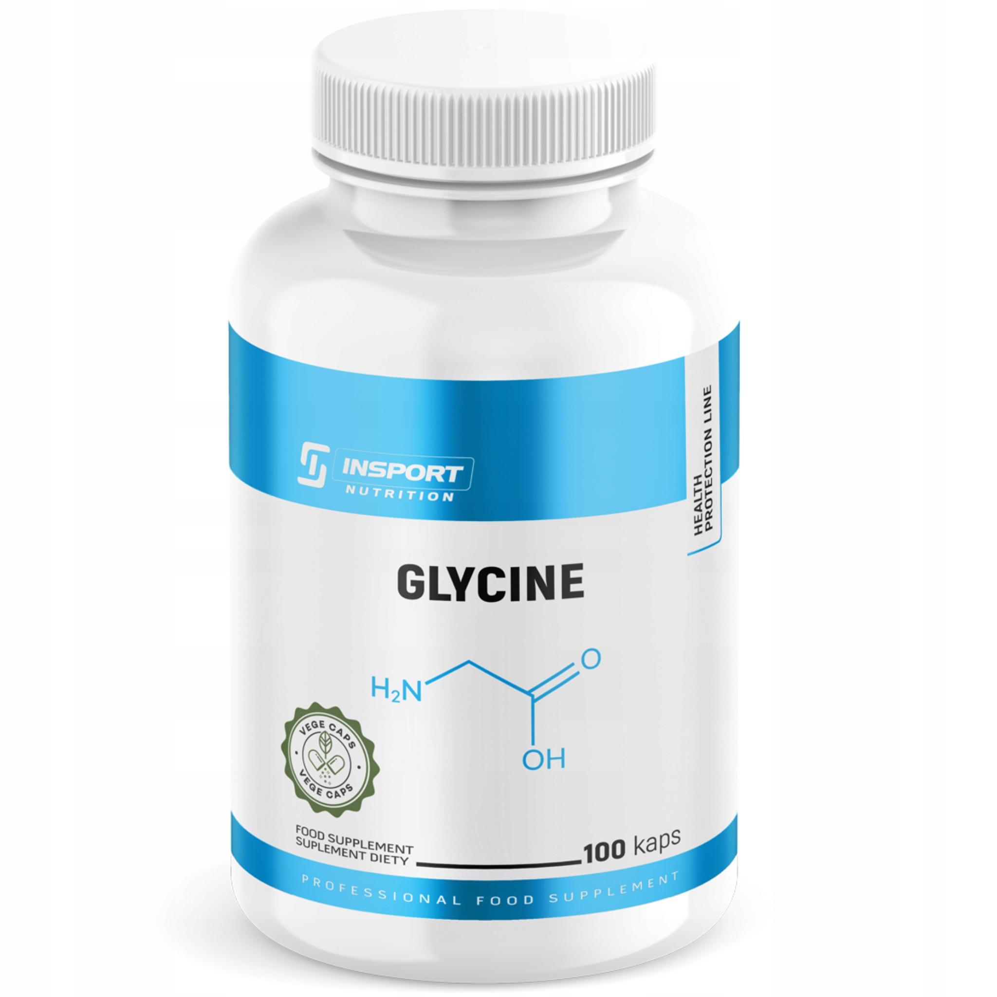 Insport Nutrition L-Glycin 100 Kapseln | 900 mg pro Tagesportion, 100% rein, ohne Zusätze