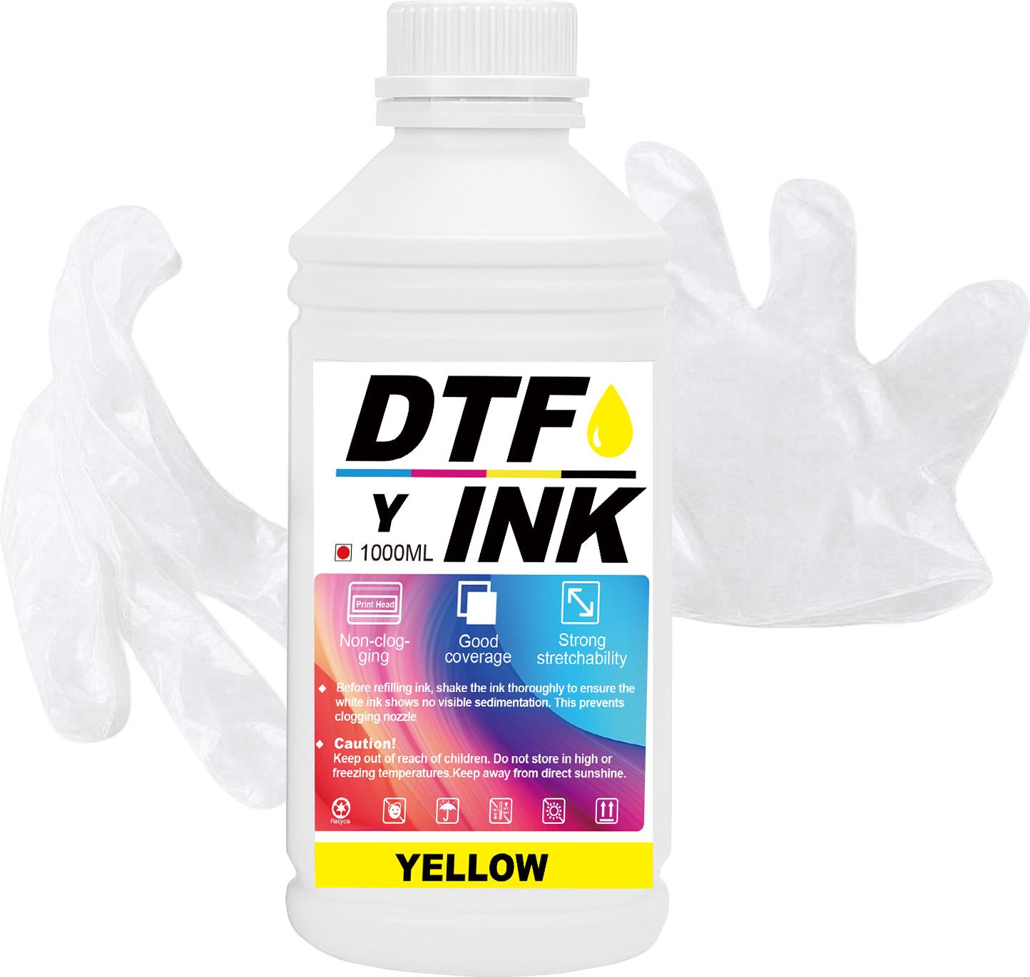 TWO TREES 1000ml DTF Druckfarbe (Gelb) – Für Epson Drucker und Textildruck