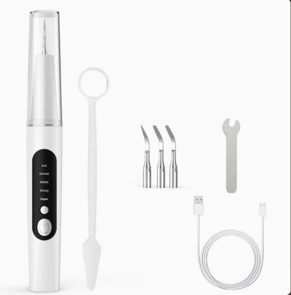Xkiss Zahnreiniger für Haustiere, Zahnpflege Set mit LED-Licht, Zahnreinigung für Hunde Katze, 5 Reinigungsmodi