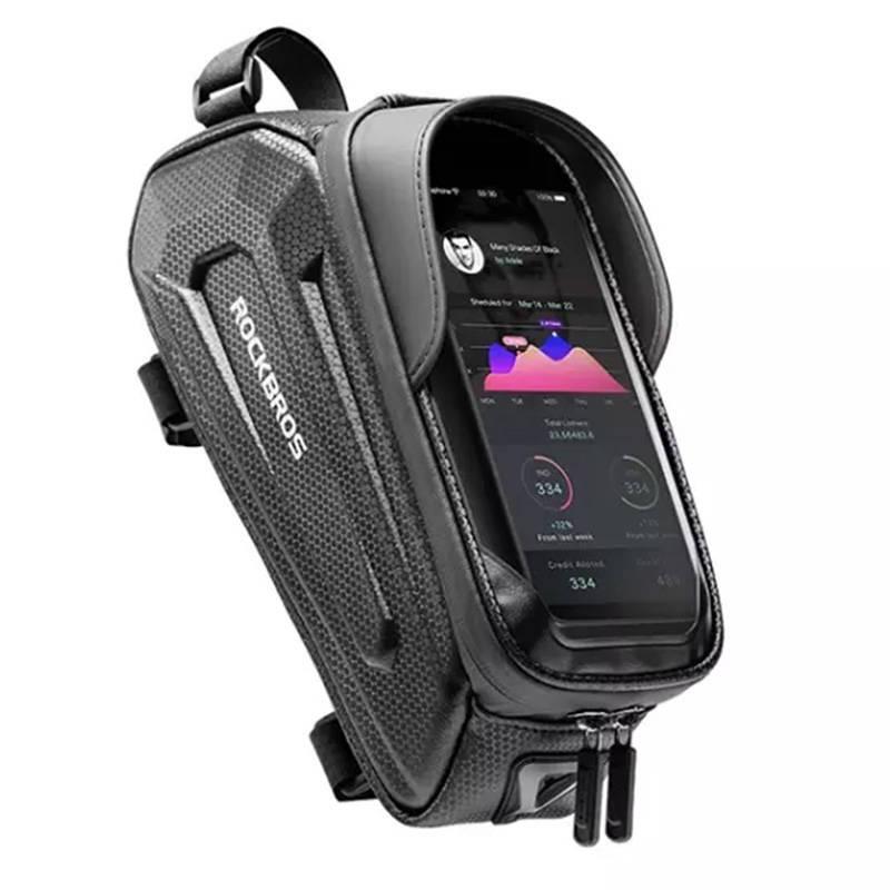 Rockbros B68 Fahrradtasche mit Handyhlle, wasserdicht, Schwarz