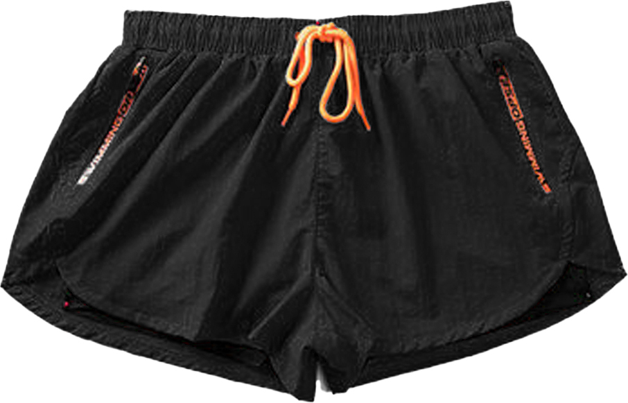 JedBesetzt Herren-Badehose mit Kompressionsfutter, schnelltrocknende Badeshorts, gefütterte Badebekleidung (schwarz) K-XMM-25067-206