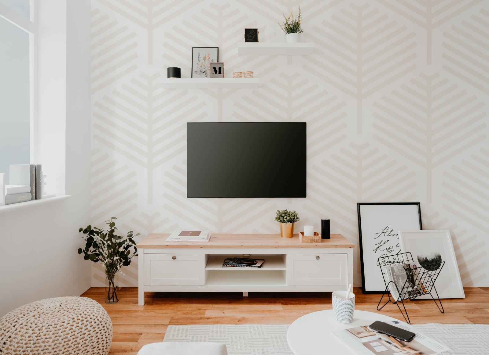 möbelvita TV-Board Oslo 55 - in weiß / Artisan Oak