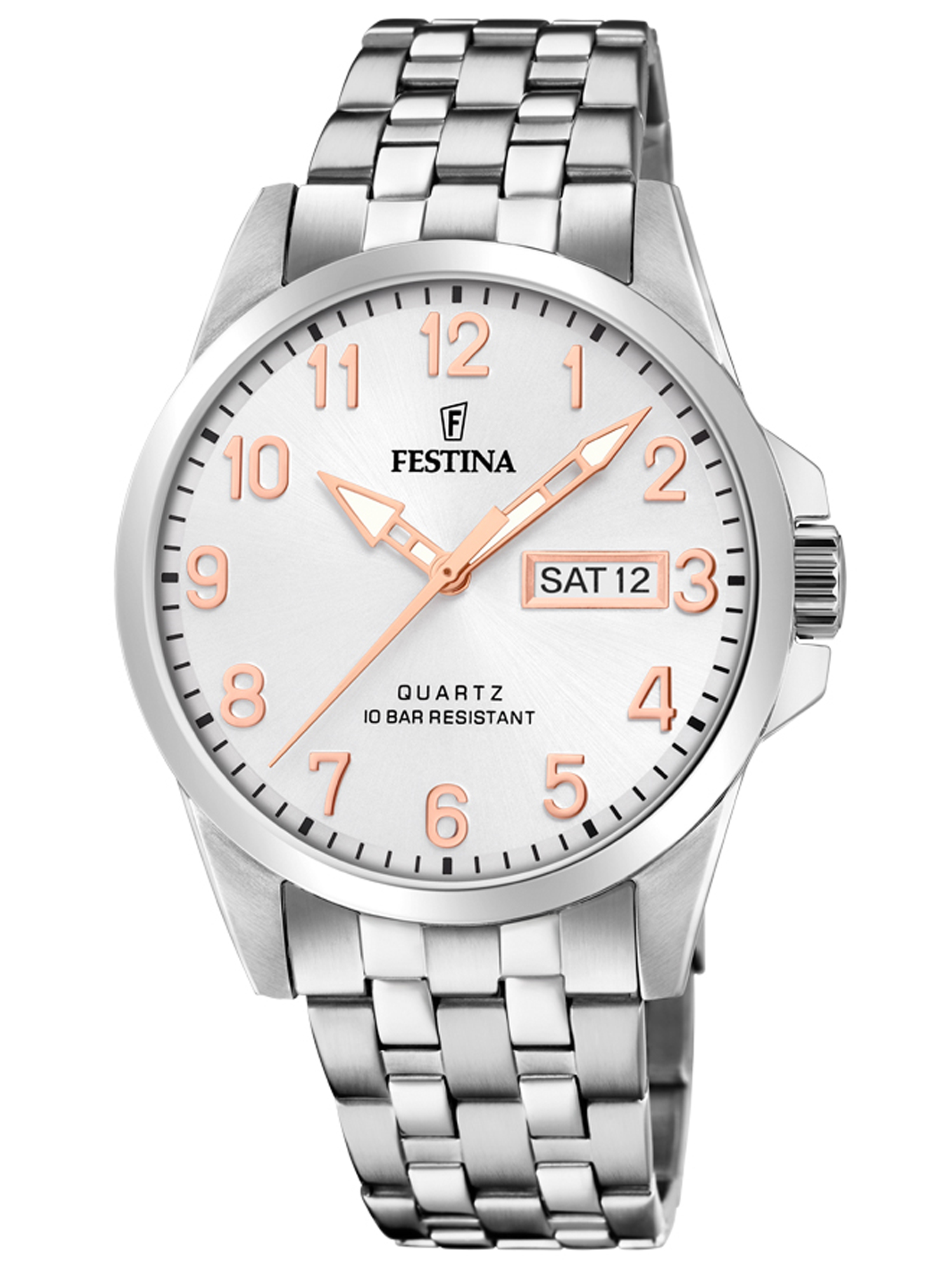 Festina - Náramkové hodinky - Pánske - F20357/A - Klasický oceľový náramok