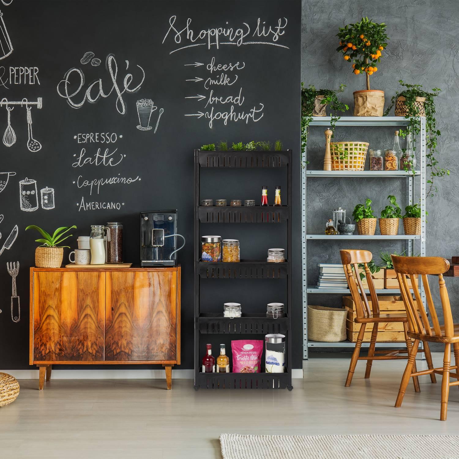 B2X Schmaler Trolley mit 5 Ablagen