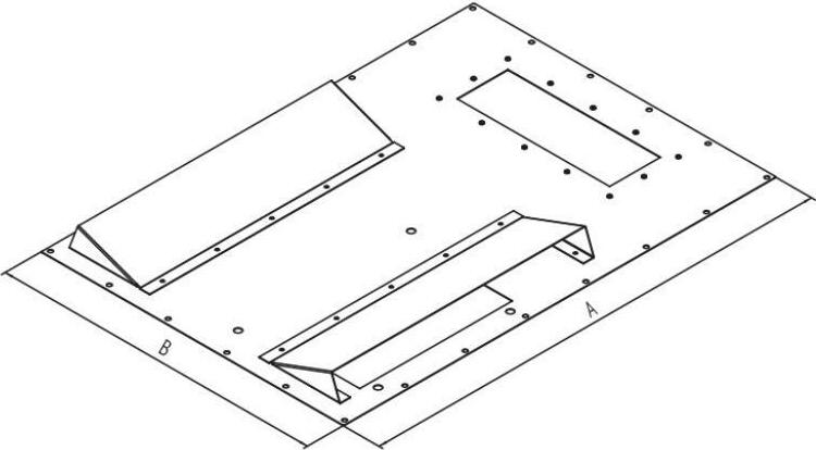 Triton Zusatzblende für Klimaeinheit Typ X1, X2 quer, 600/800 mm RAC-RV-X68-Z6
