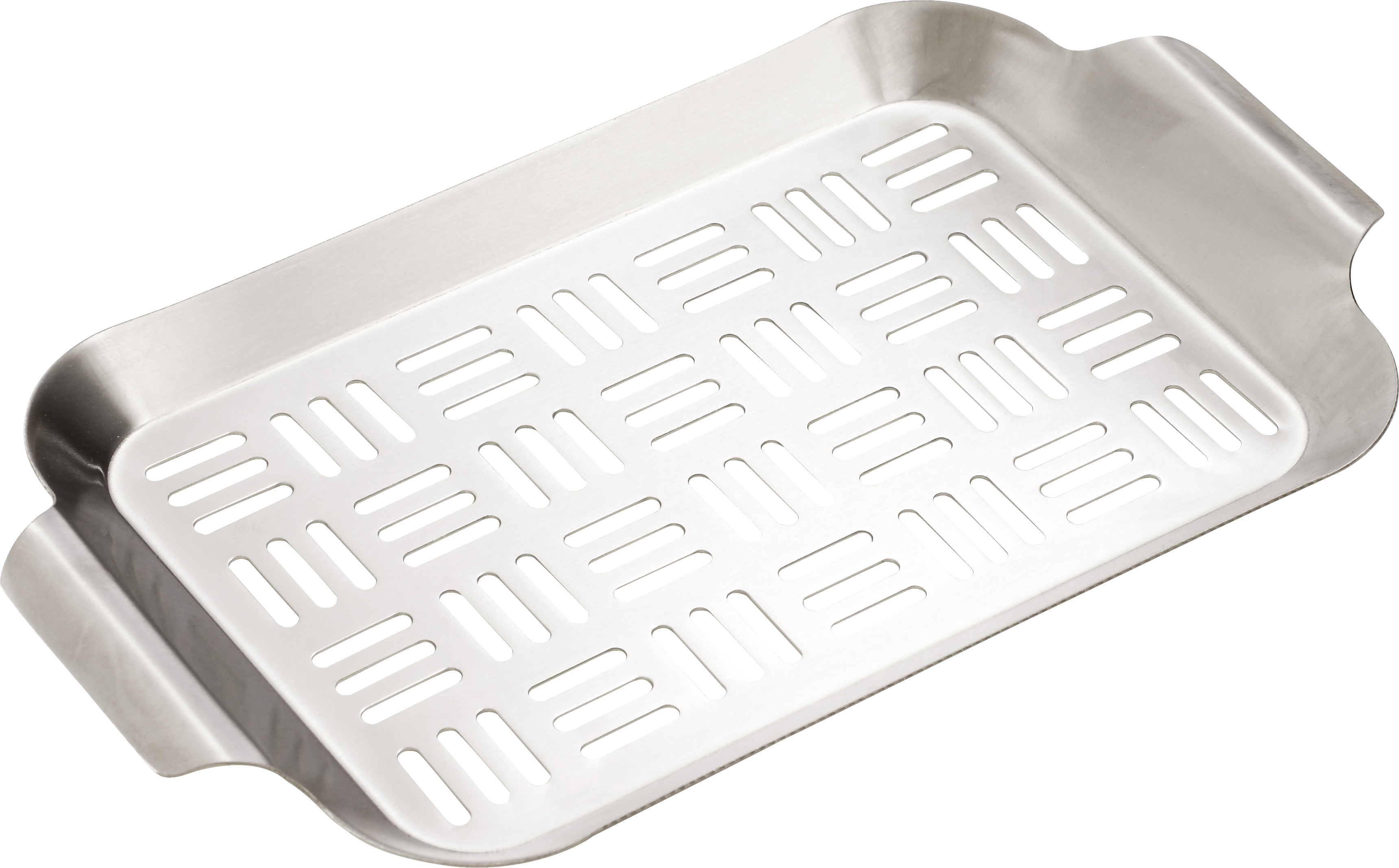 Dehner Gemüsepfanne für Grill, ca. 28 x 19 x 1.5 cm, Edelstahl, silber 4428421