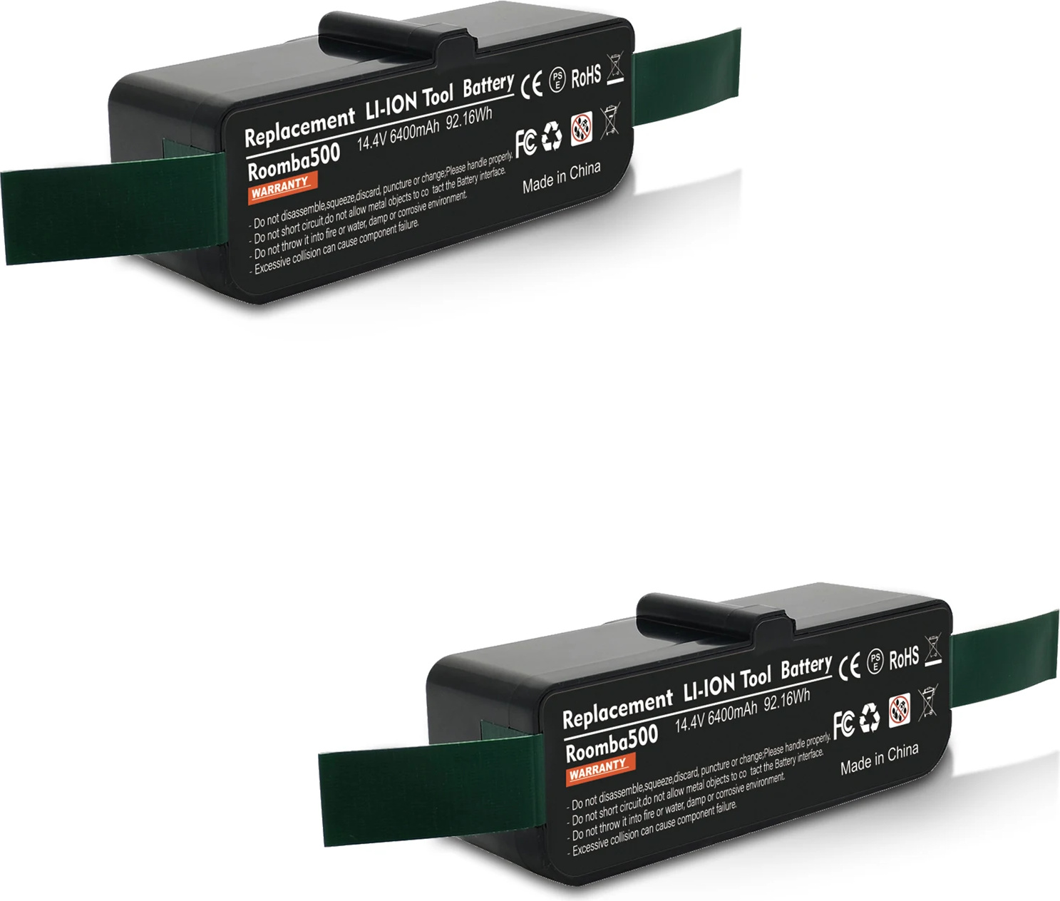 batéria iRobot Roomba, 6400 mAh Li-Ion, dlhotrvajúci výkon, 2 kusy, 14,4 V