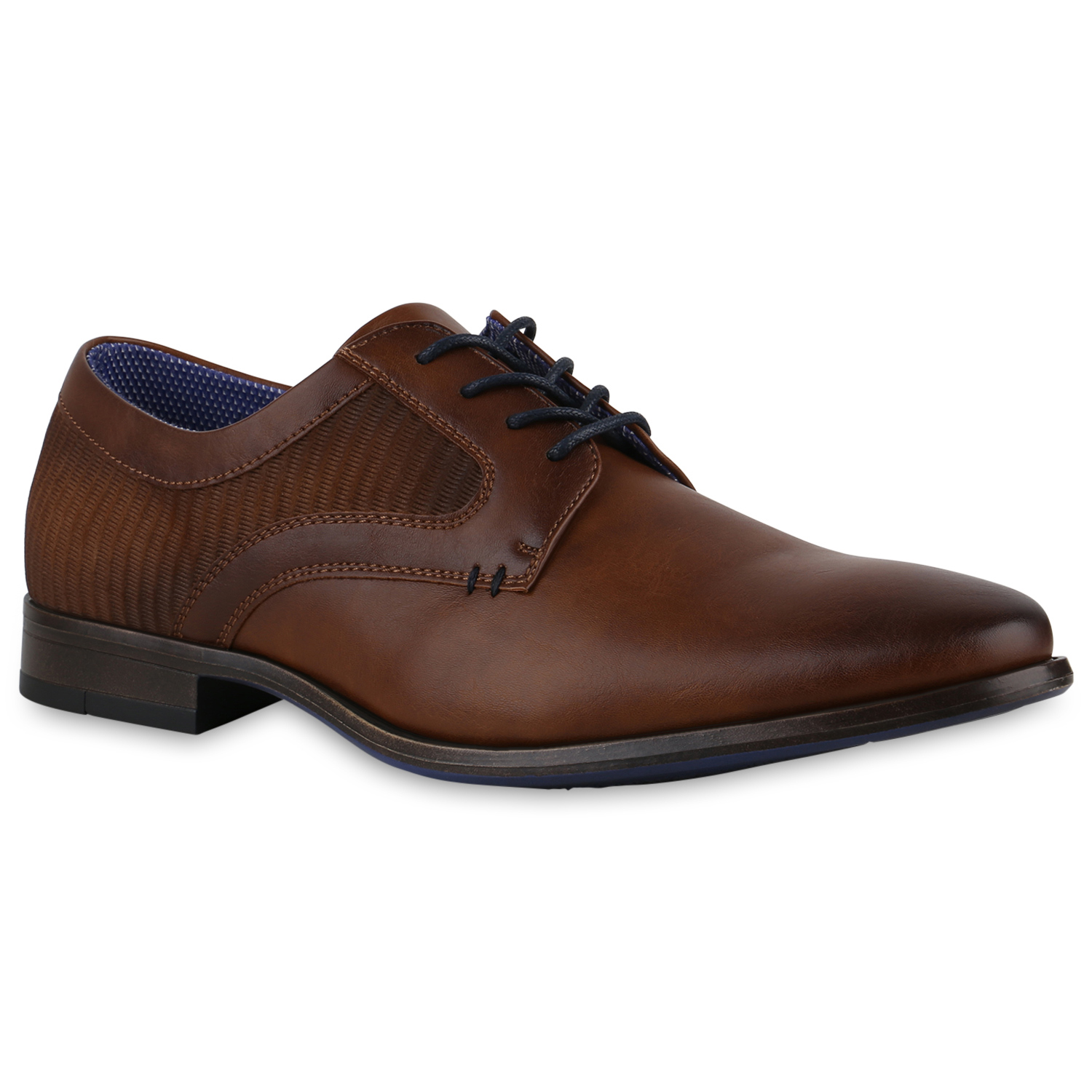 Klassische Herren-Schnürschuhe Mit Blockabsatz – Elegante Business-Schuhe Aus Kunstleder