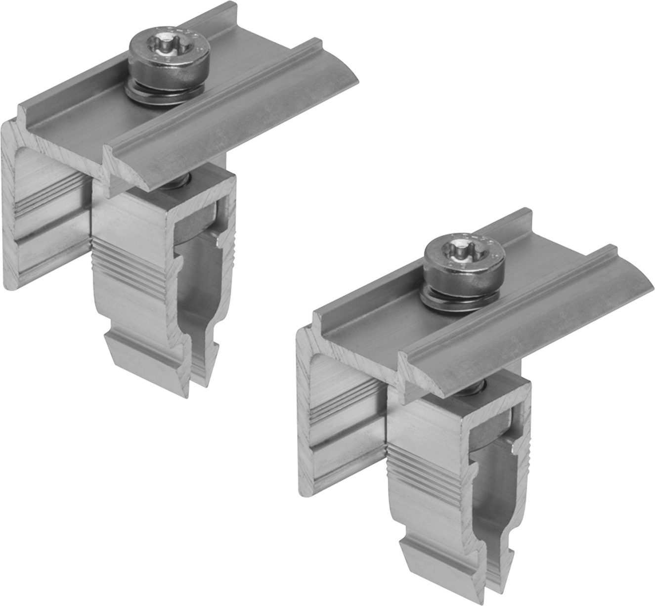 Avoltik ALU Endklemme silber Click-System 30-45mm 2 Stück Solar PV für Befestigung Schiene avoltik 3335075002