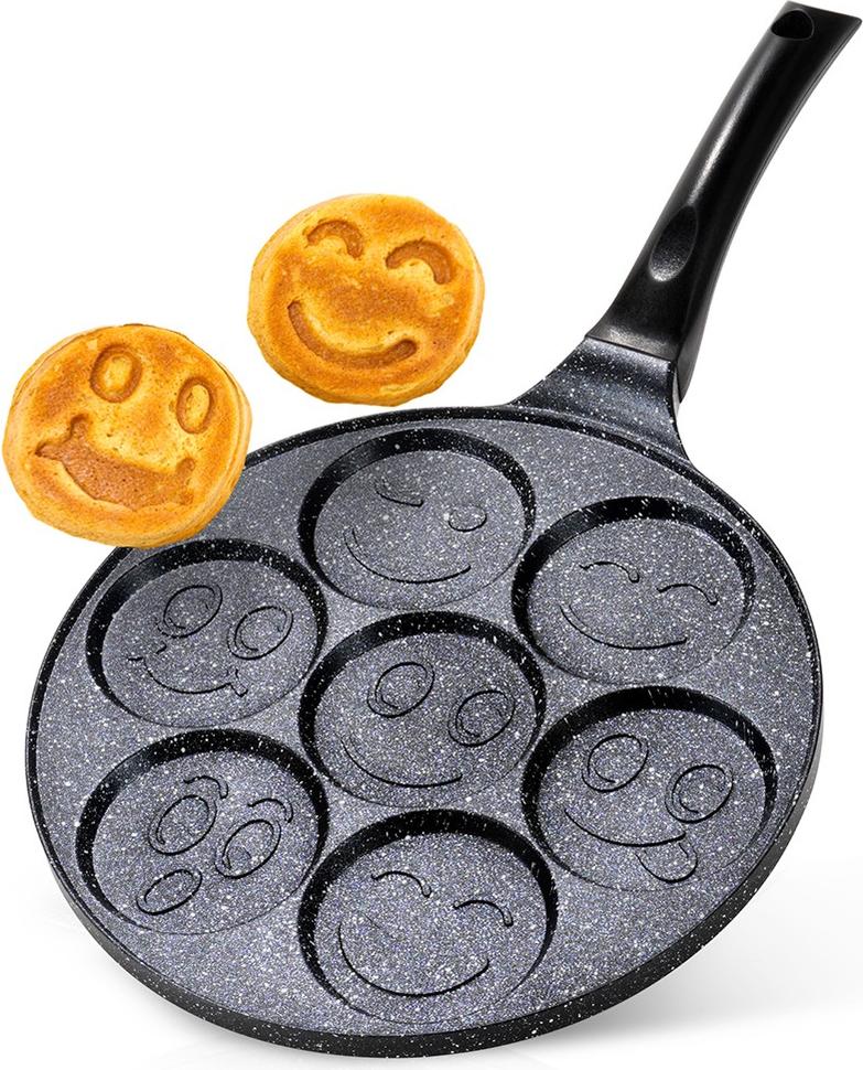 Vilde | Pfanne - Eierpfanne - Ø 26 cm - 7 Mulden - Antihaftbeschichtung - Ideal für Frühstück und Kinder