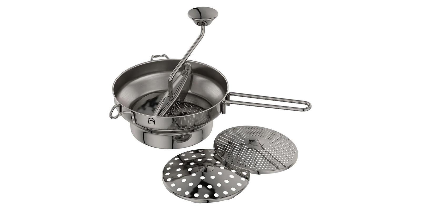 ERNESTO® Passiermühle 3 Siebeinsätze Mühle Edelstahl Passsiergerät 55334