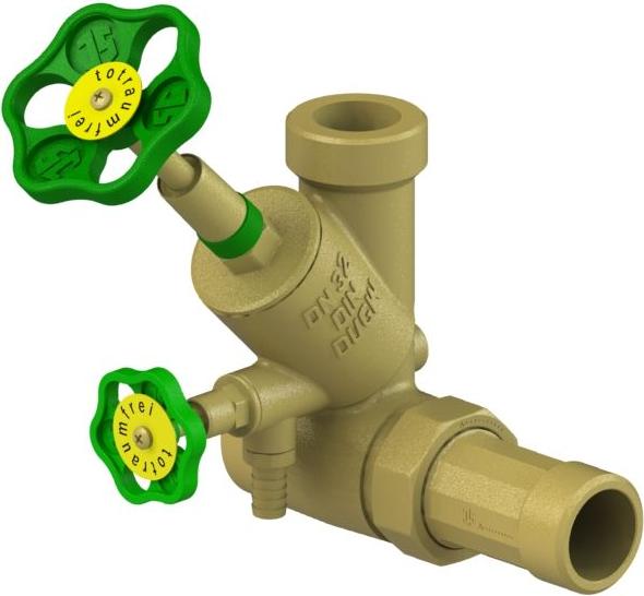 Js Abzweig-T-Ventil,Kfr,Dn32,Eingang 1 1/4",Ob.a. 1 1/2"