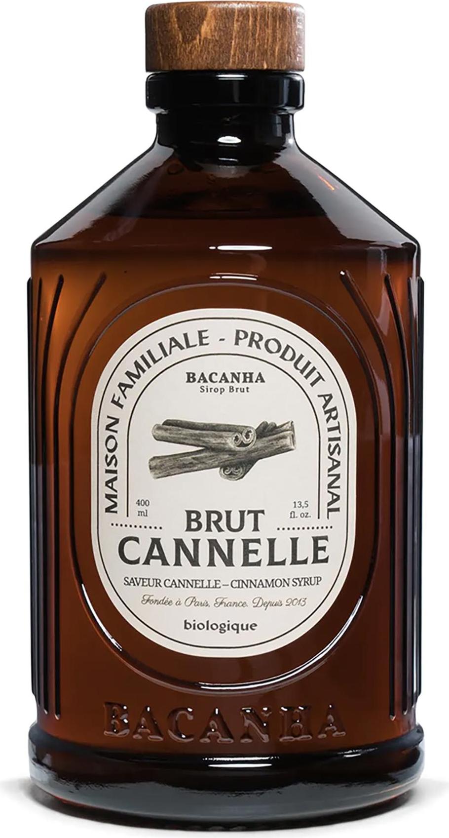 Bacanha Sirop Brut de Cannelle 400 ml - Zimt Sirup mit Rohrzucker