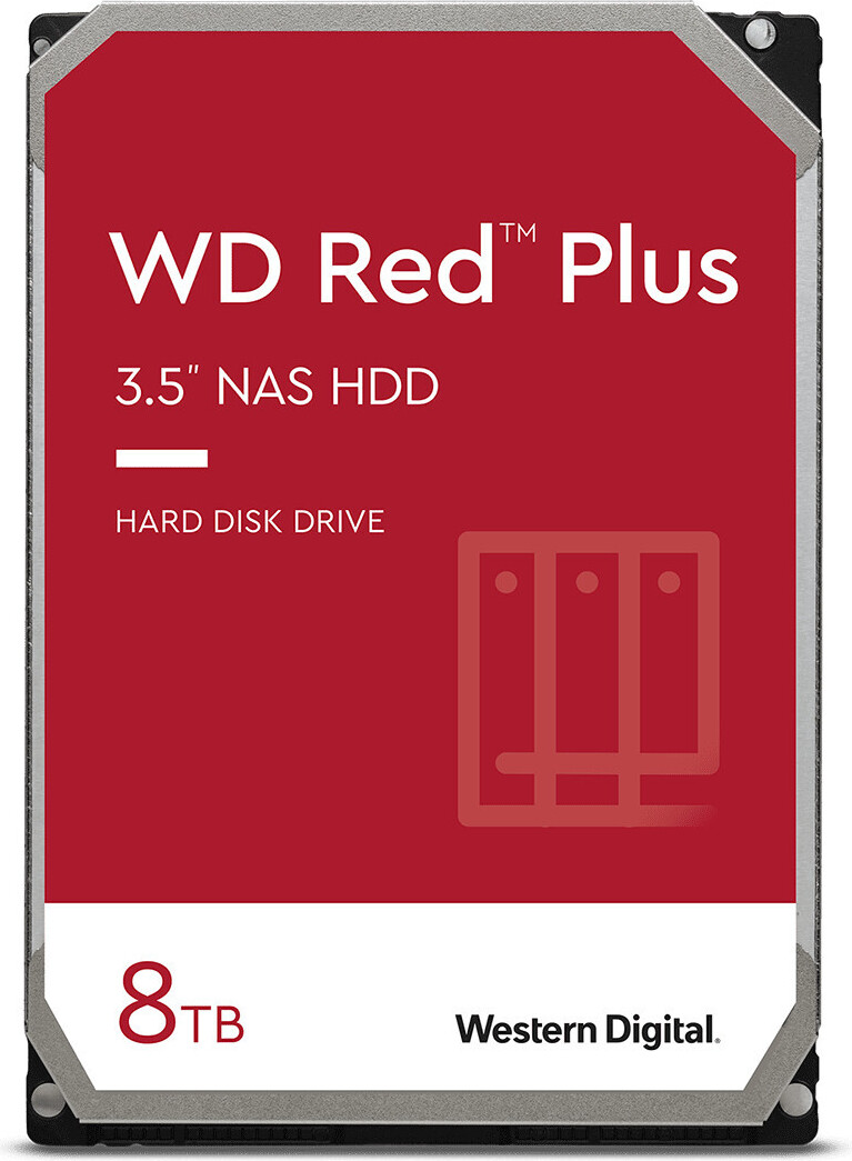 WESTERN DIGITAL Red Plus 8TB CMR, 3,5'', 256MB, 5640 U/min, SATA, TBW: 180 WD80EFPX