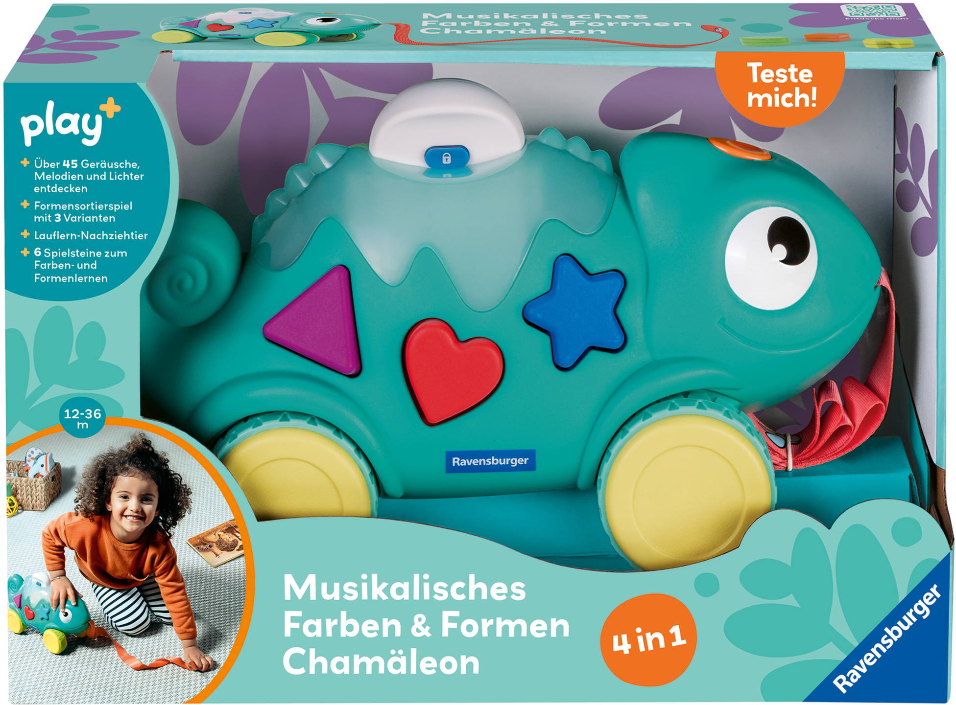 Ravensburger Play+ Oiseau Gazouillant - Hochet En Bois, Doudou Pour Bébé, Aide à La Dentition, Dès La Naissance