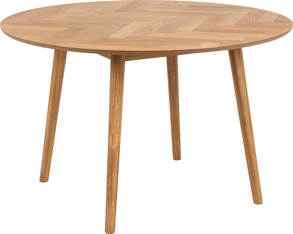 Zesso Smuk Esstisch Ø 120 cm Elain Eiche Fischgrät