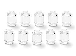 LEGO: 10x priehľadné kocky 1x1, okrúhle