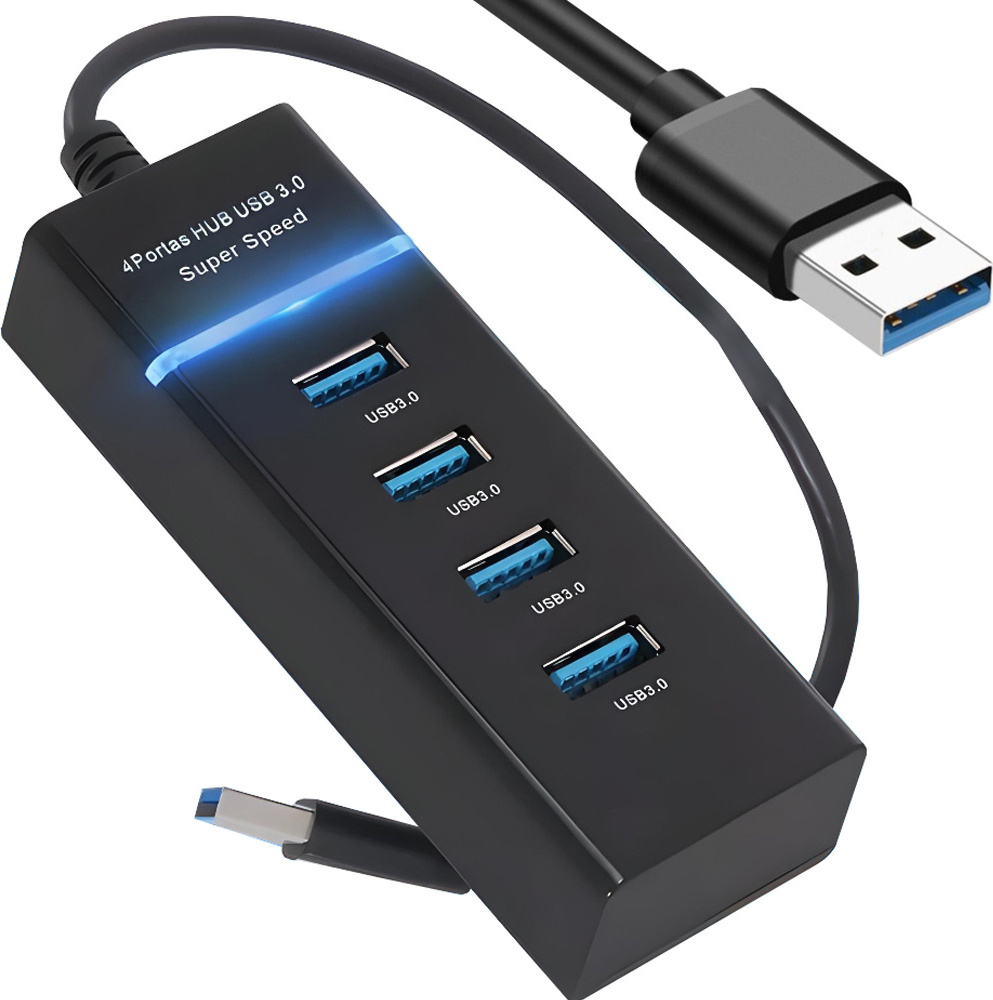 Verk 06311_SK USB Hub 3.0, 4 porty čierny