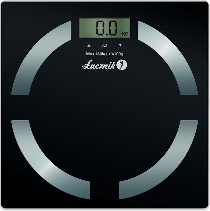 Łucznik Badezimmerwaage Bs-11B 5-180 kg Analyse von BMI, Fettgewebe, Muskeln, Knochen