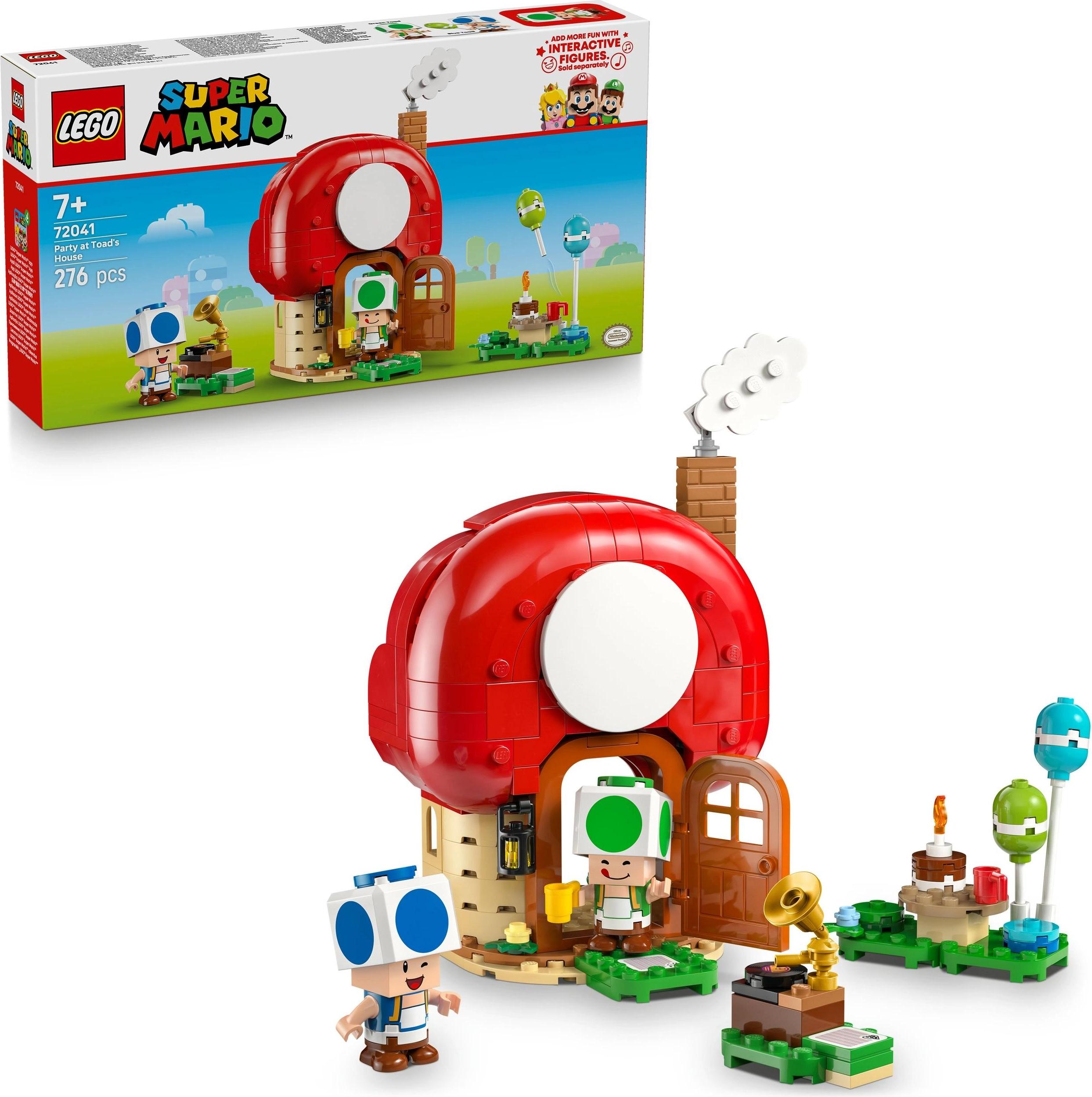 LEGO Super Mario Toad a párty v jeho dome, Stavebnica, 7 rok / roky, Plast, 276 kusov, 498 g