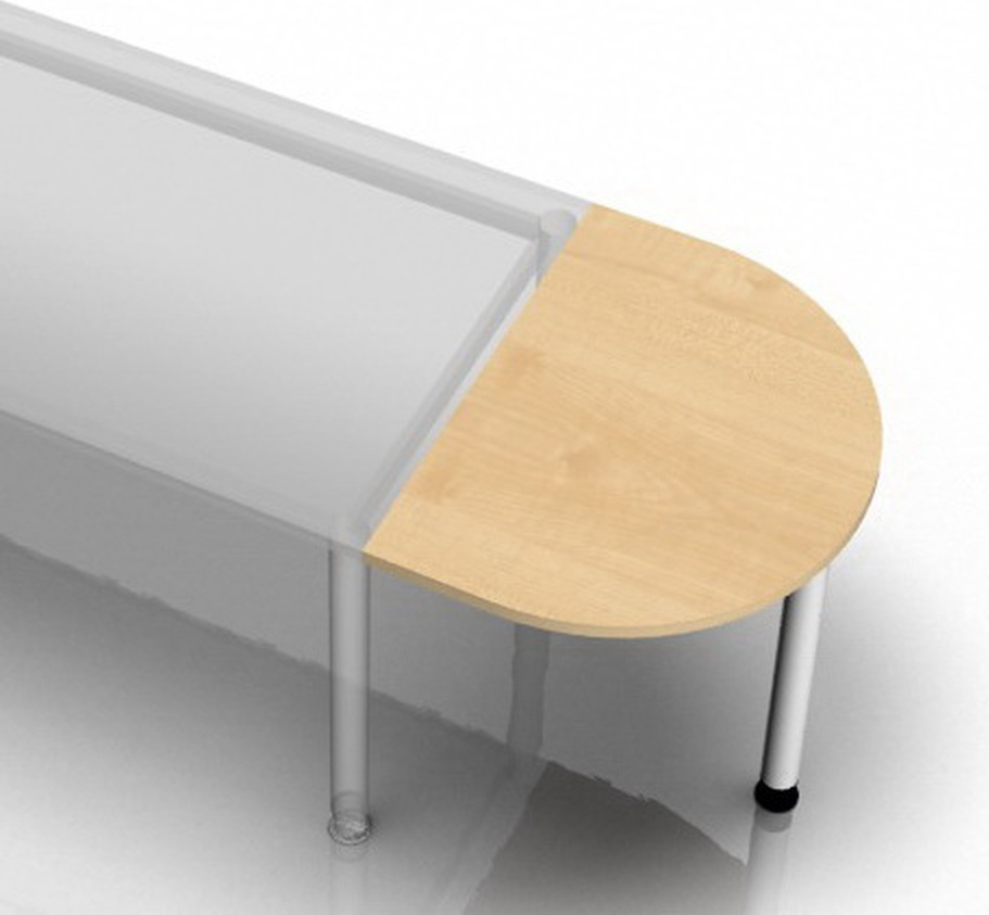 HJH Office XBA60 W - Ansatztisch 60x80 Ahorn XBA60_3_W