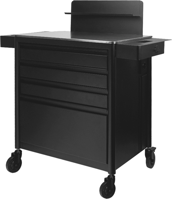 PRO INK Helfer, Tattoo-Studiowagen 701 schwarz AS-124836