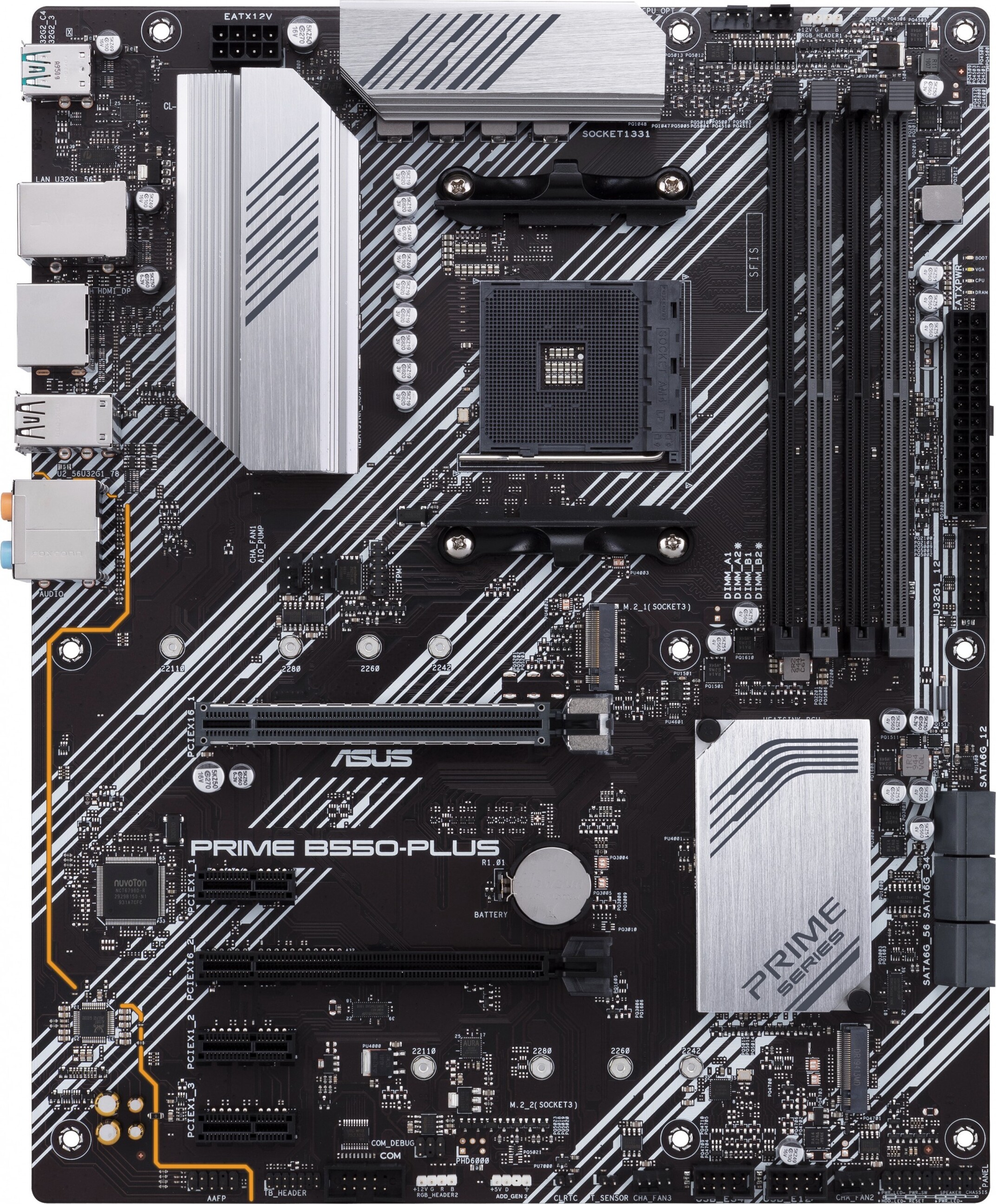 ASUS PRIME B550-PLUS - Motherboard - ATX - Socket AM4 - AMD B550 Chipsatz - USB-C Gen2, USB 3.2 Gen 1, USB 3.2 Gen 2 - Gigabit LAN - Onboard-Grafik (CPU erforderlich) 90MB14U0-M0EAY0