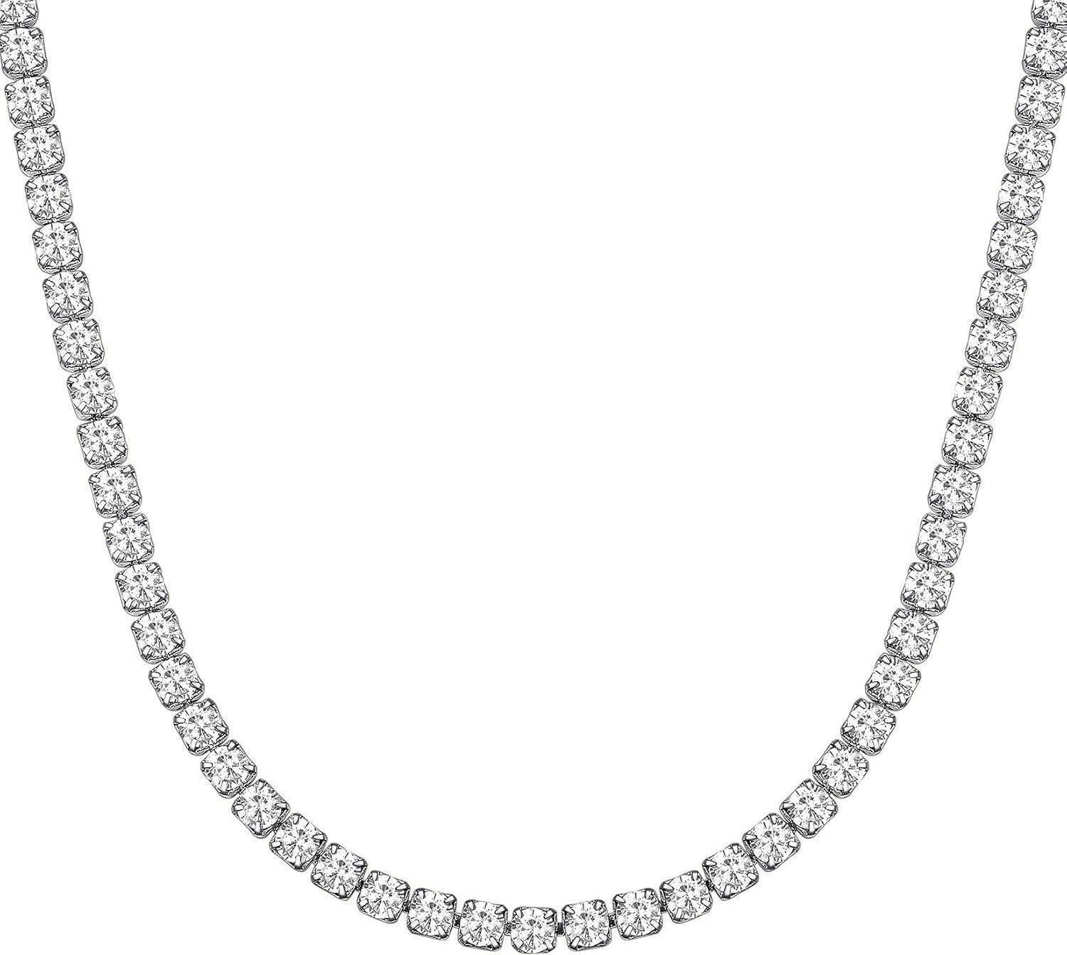 Bracciale Donna Tennis Fiori Con Zirconi in Acciaio Inox