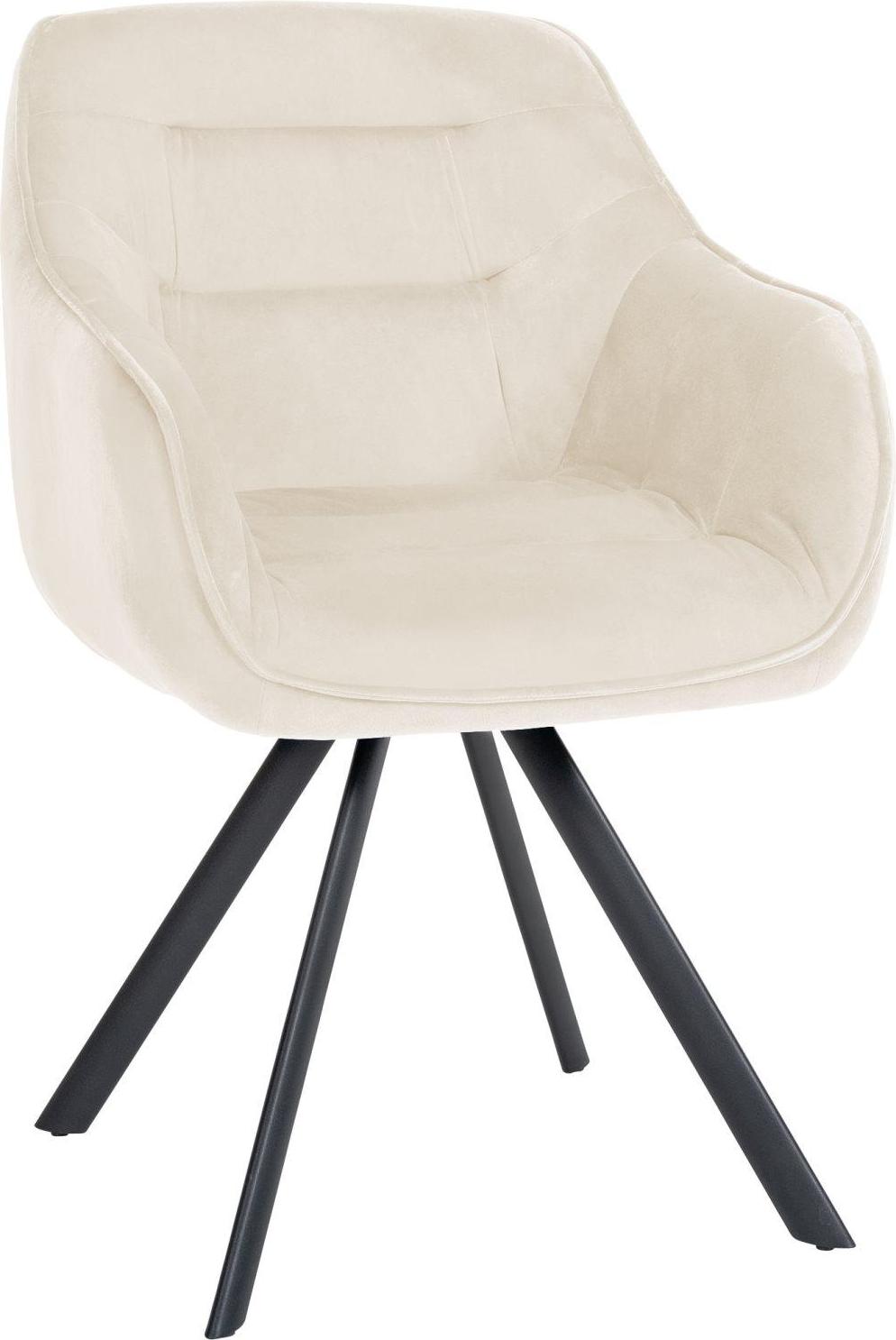 BellaFurn Stilvoller Esszimmerstuhl – Küchenstuhl – Ergonomischer Komfort und Wartungsfreundlichkeit – freundliches Design | Farbe: Creme | Material: Weich 321361