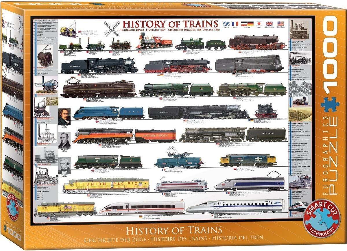 Eurographics History of Trains 1000pcs, 1000 Stück(e), Fahrzeuge 6000-0251