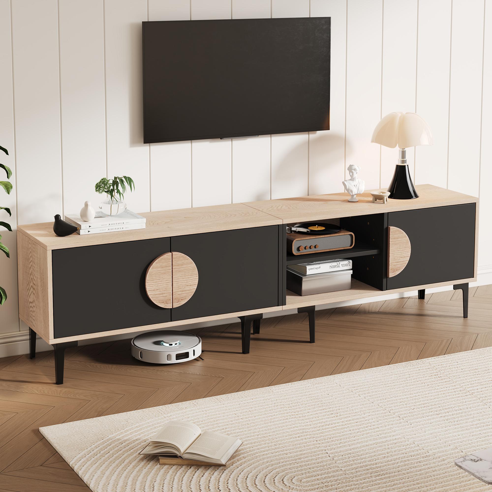 Mobile TV Sospeso Con Luci LED RGB | Rovere Sonoma 60x35x15,5 Cm Con Cassetto
