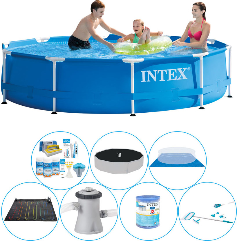 Bazénová súprava všetko v 1 - Intex Kovový rám Rund 305x76 cm
