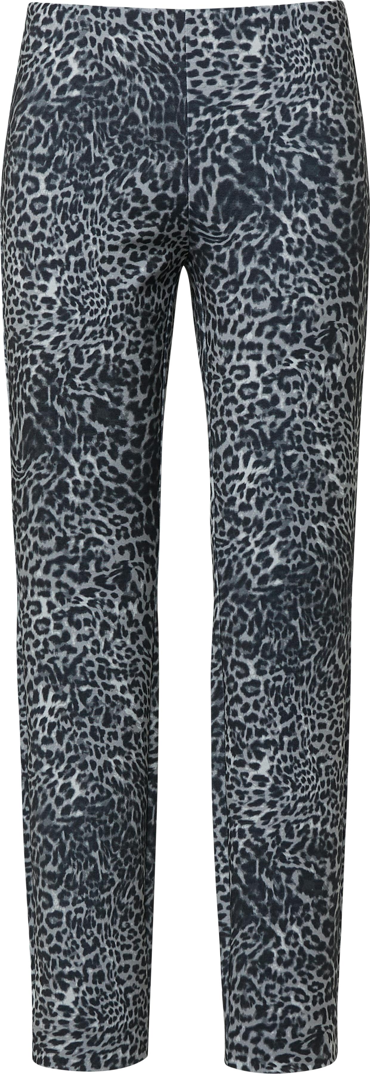 comma Slim Fit Hose mit All-over-Print, Mid Rise und verkürztem Bein