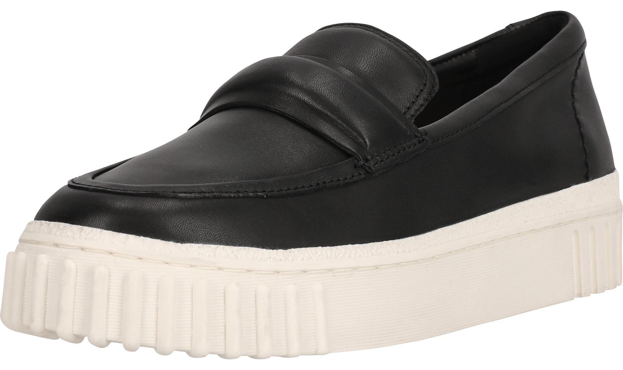 CLARKS Slip-On Mayhill Cove mit breiter Außen-Sohle 1216 Black Leather 35.5