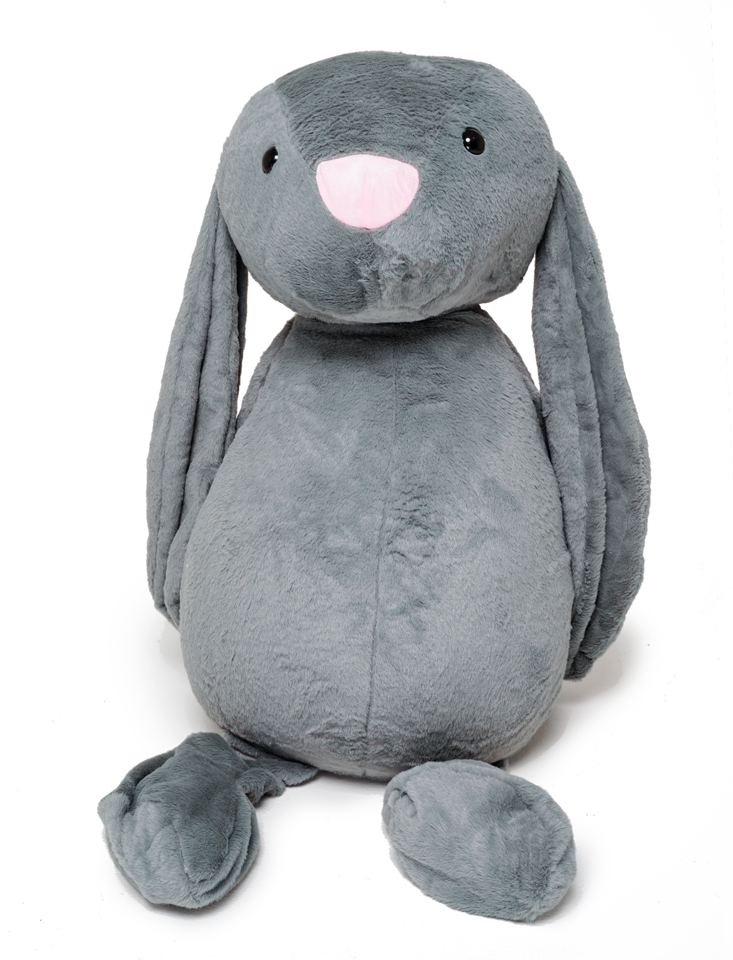 Miś Gustaw Gustaw Groß Kaninchen Figo (Grau, 50cm) - Plüsch Kuscheltier, Plüschkaninchen - XXL Kaninchen Tier, Plüsch Mega Gross Kaninchen Plüschtier Kinder