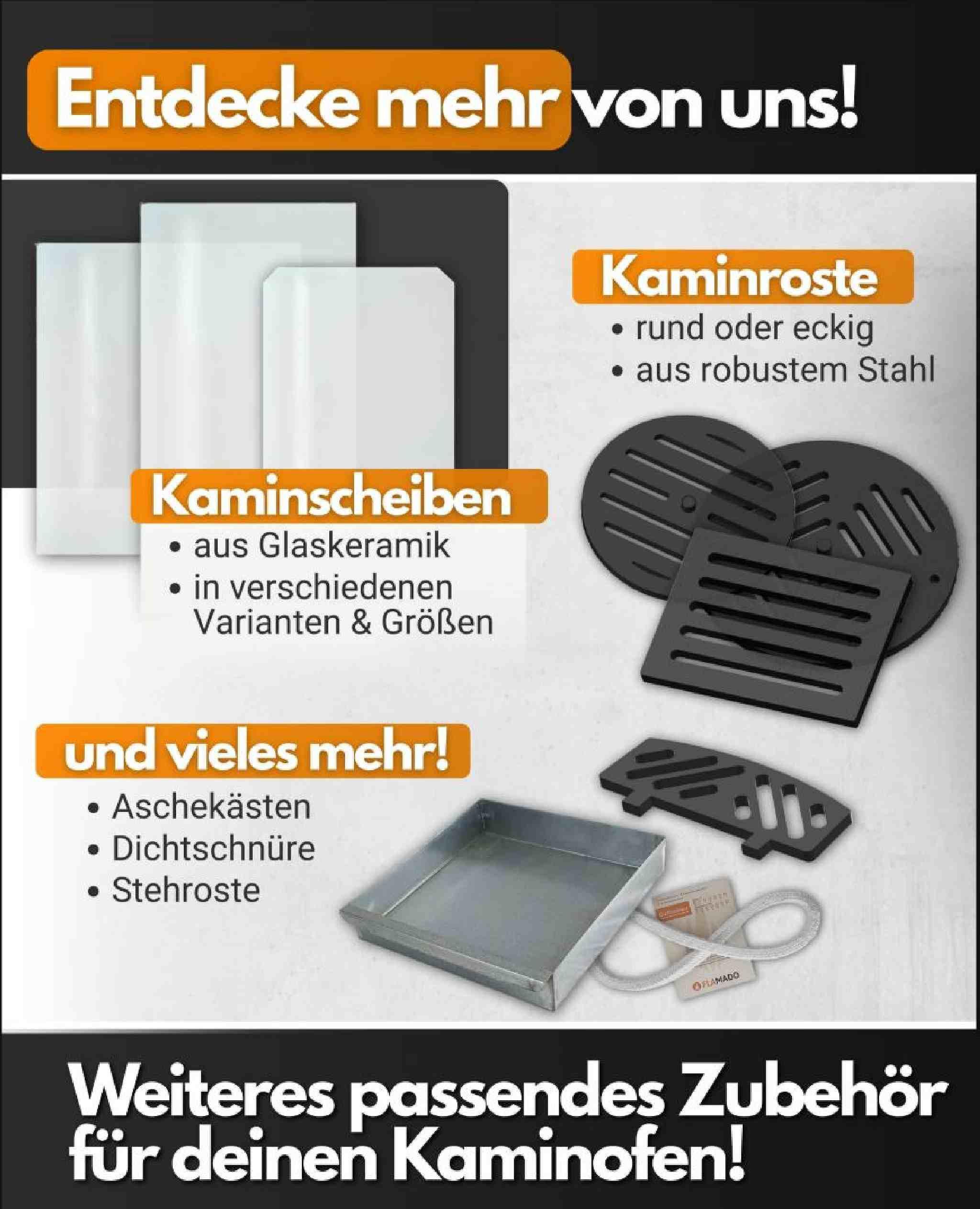 Feuerfest 123 GmbH Kaminrost - Passend für Hase Kaminöfen inkl. Modellübersicht - Ascherost Kamin aus massivem Stahl - feuerfest & hitzebeständig - Kaminrost Feuerrost Kaminofen Rost [Ø 170 x 10 mm] 32006527