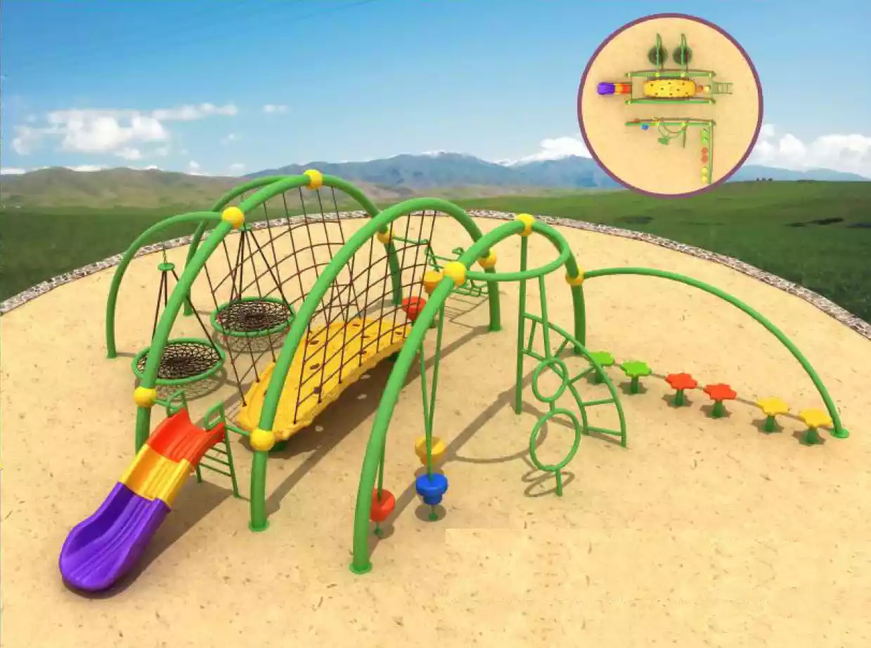 Sportplatz für Kinder Spielturm mit Rutsche Outdoor Spielplätze