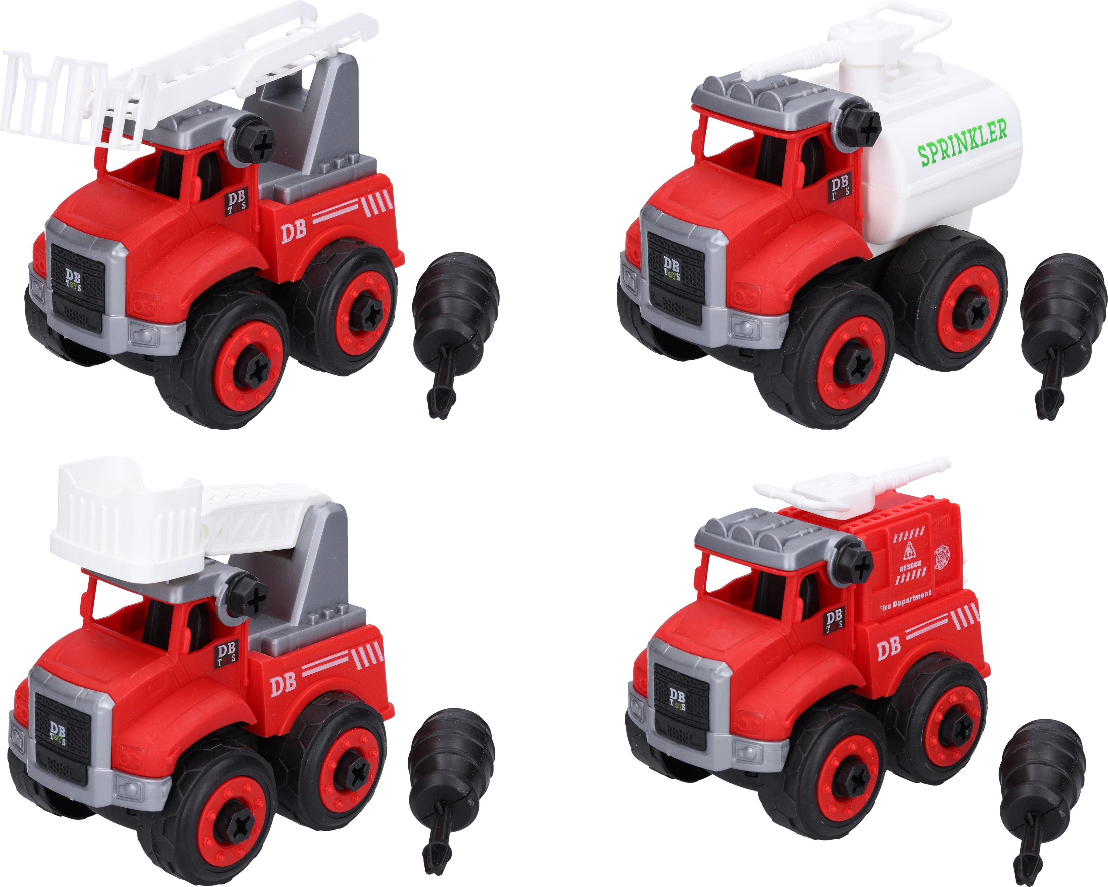 Wiky Feuerwehrwagen zum Zusammenschrauben, 14,5 cm