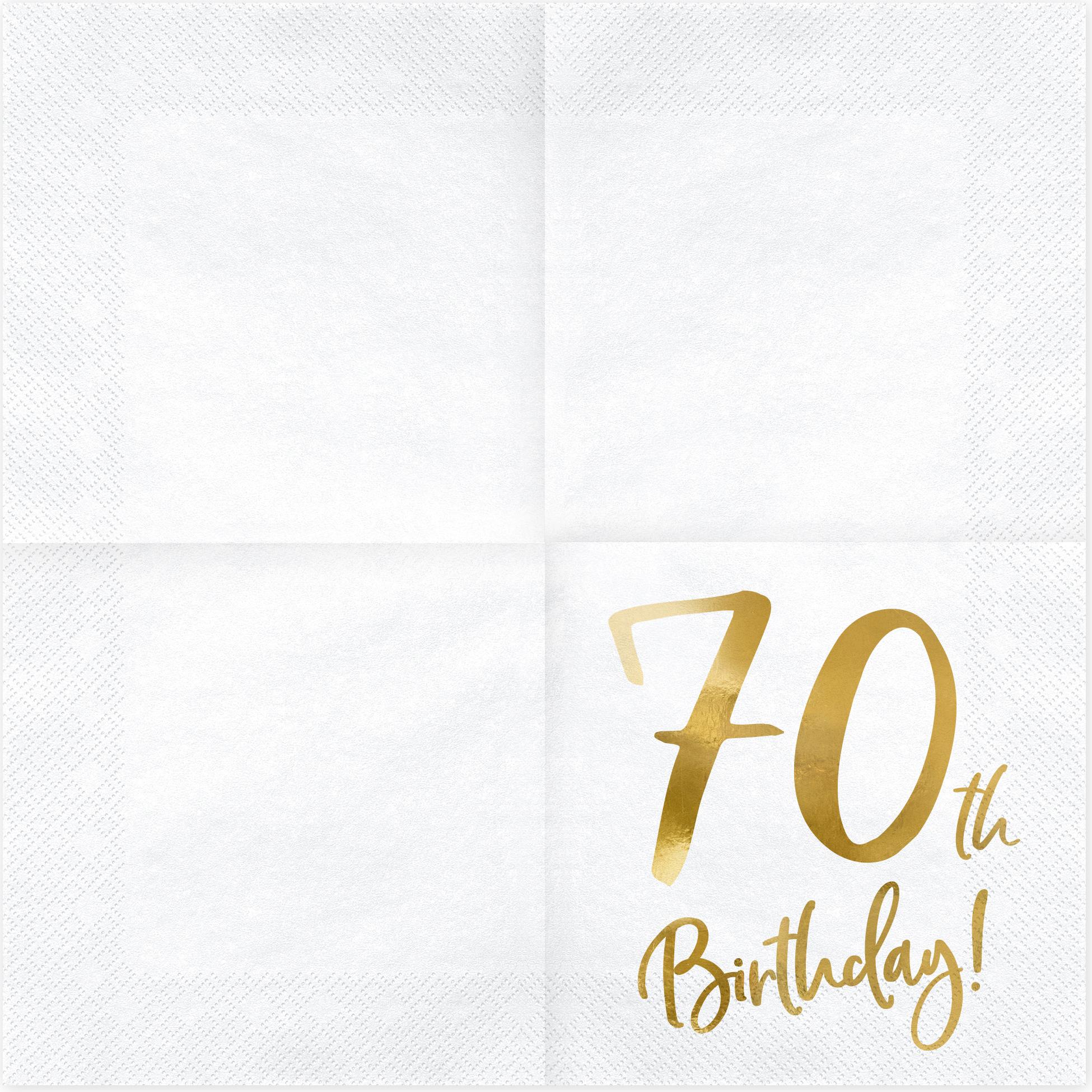 White Cotton Cards Geburtstagskarte 'Happy Birthday 70' - Handgemacht, 16x16 Cm, Mit Strass Und Glitzer, Inkl. Umschlag
