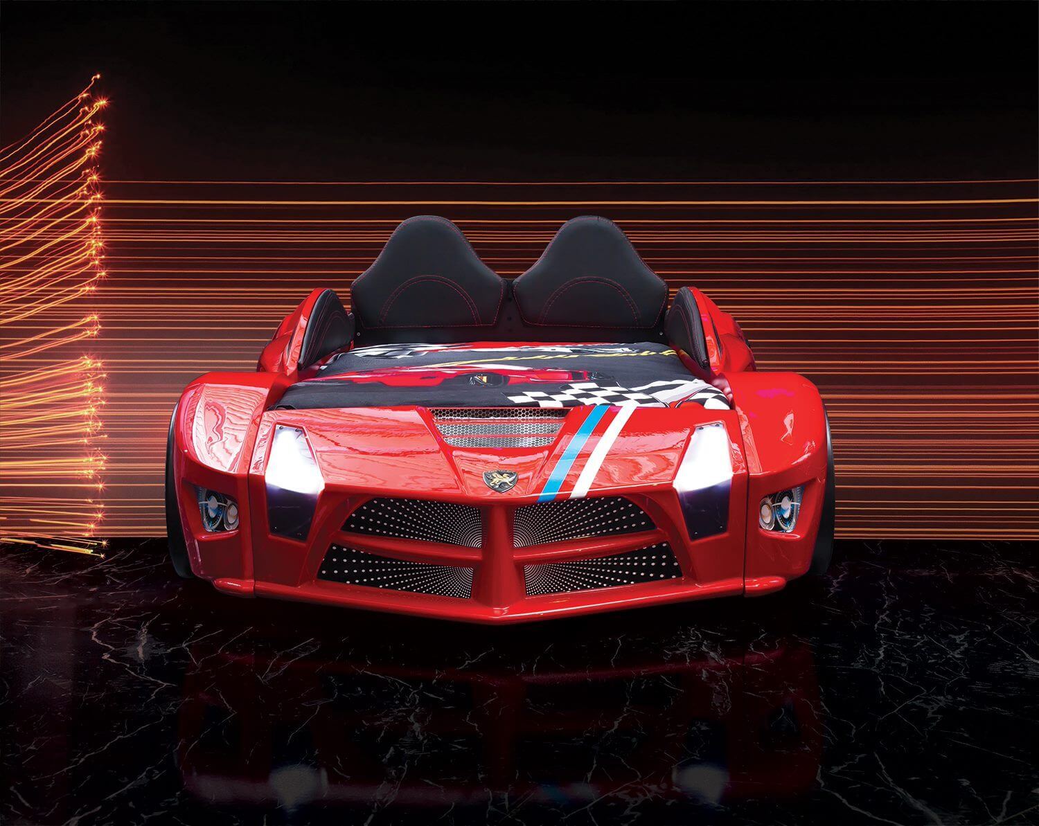 Autobett "Luxury Full" in Rot