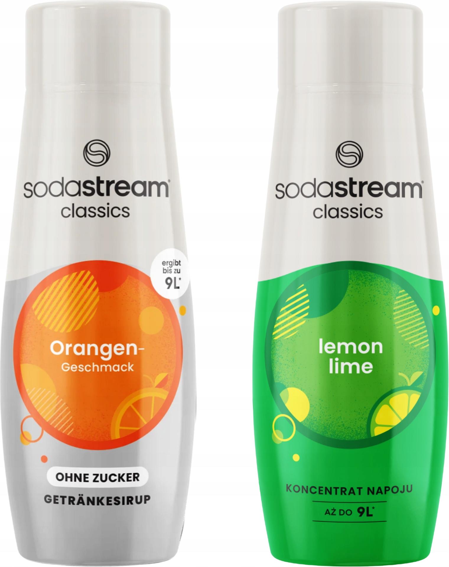 SodaStream Orange Zero sirupy bez cukru pomaranč + citrón limetka