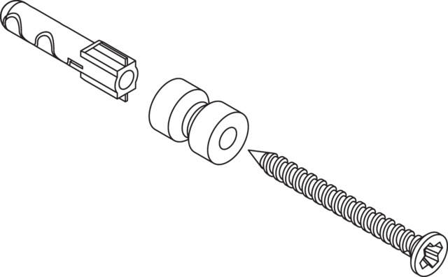 HEWI Befestigungsmaterial Sys 162, für 162.90.010 und 162.21.300 BM1221