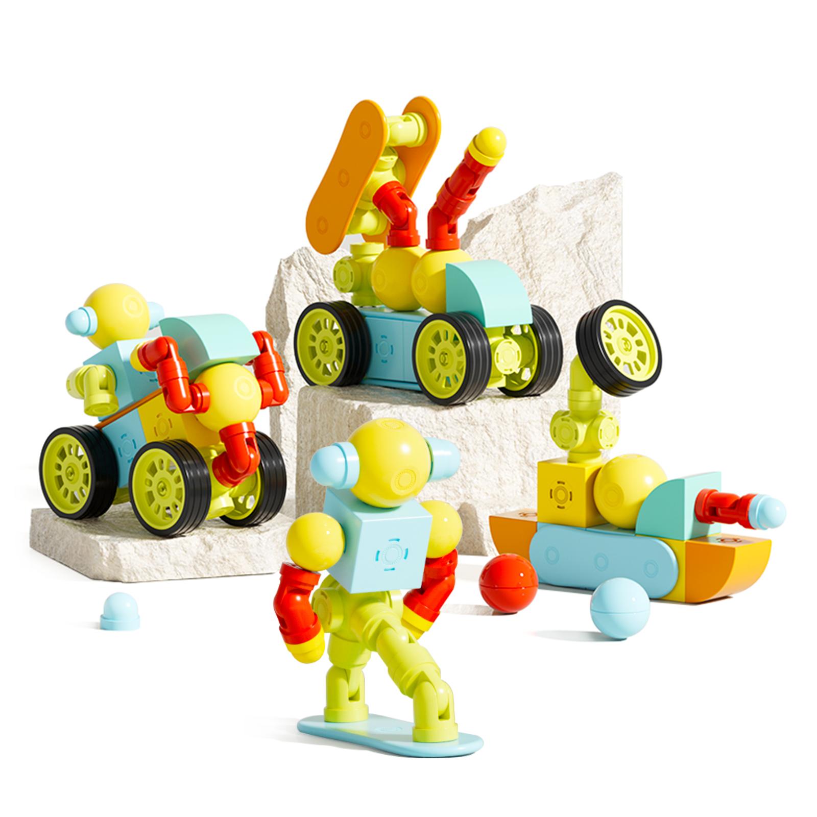 Gotagee Magfun Magnetbausteine –32teilige Magnetbausteine für Kinder, 3D-Tiermodelle,Lernspielzeug, kreatives und sicheres ABS, ab 3 Jahren, KinderGeschenk MAG-2017-ZOO