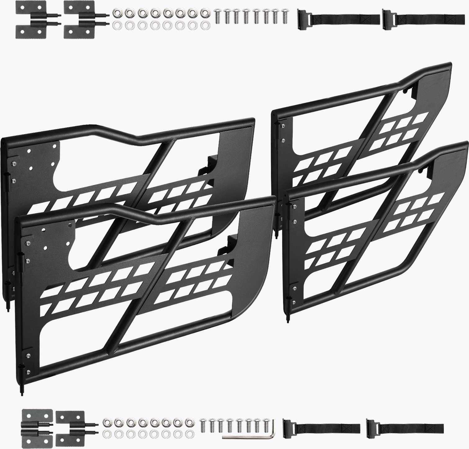 SucceBuy Rohrtüren für Jeep Wrangler JK 2007-2018, 4-Türer Design YK - GMB - SL - JK - 4